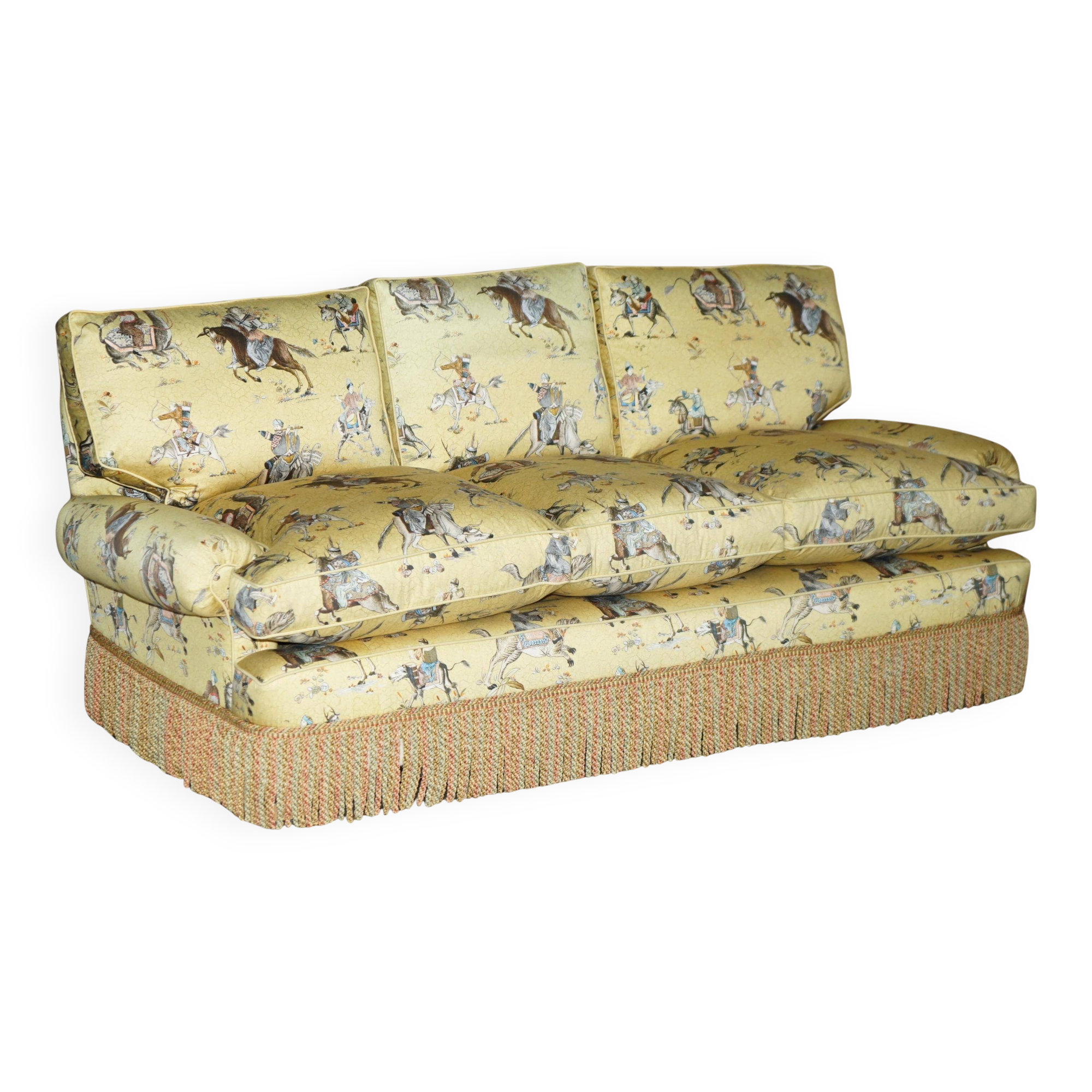 Canapé Peter Dudgeon Fitzwilliam Chinoiserie style upholstery