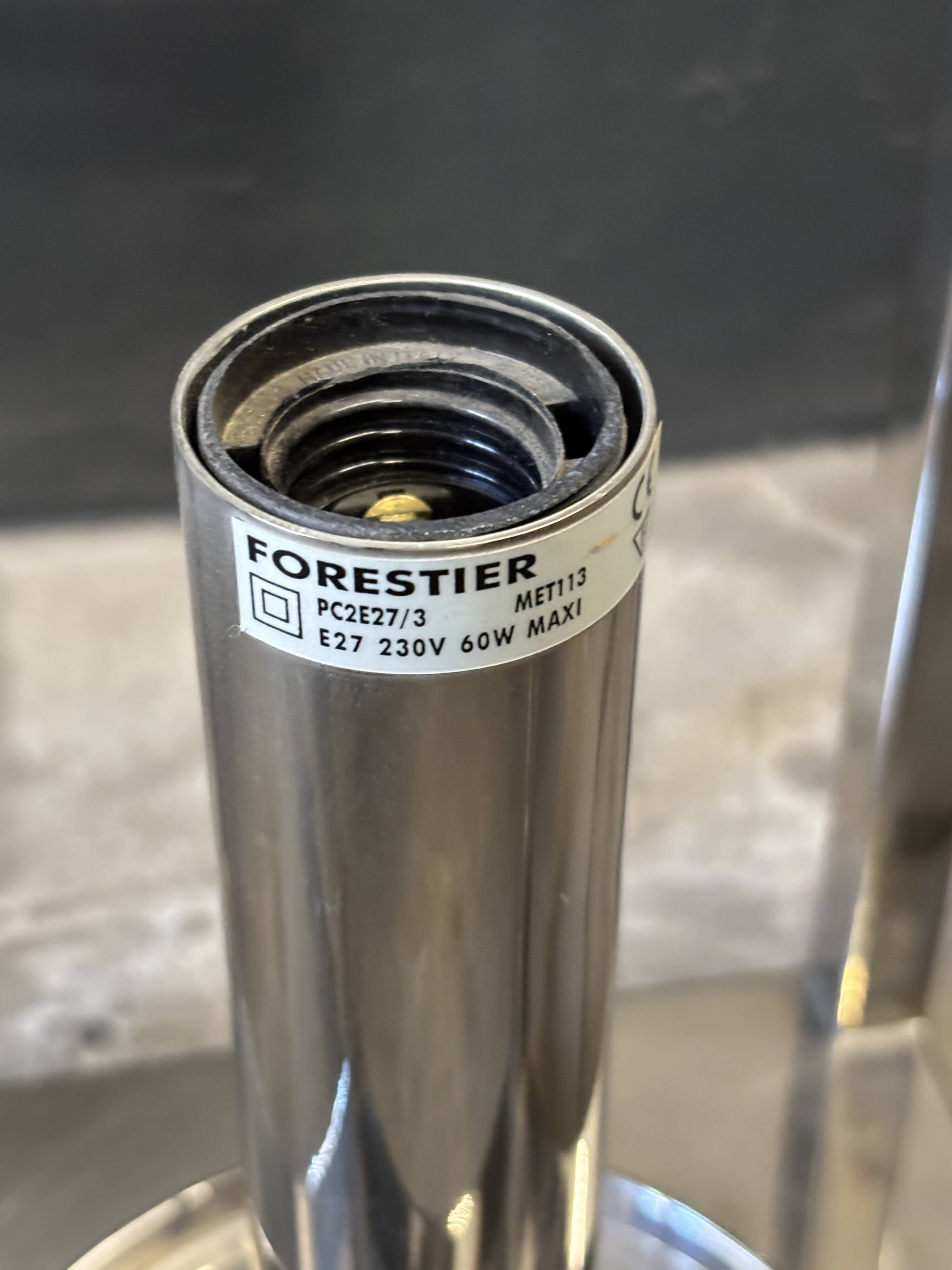 Vintage 80s chrome design floor lamp