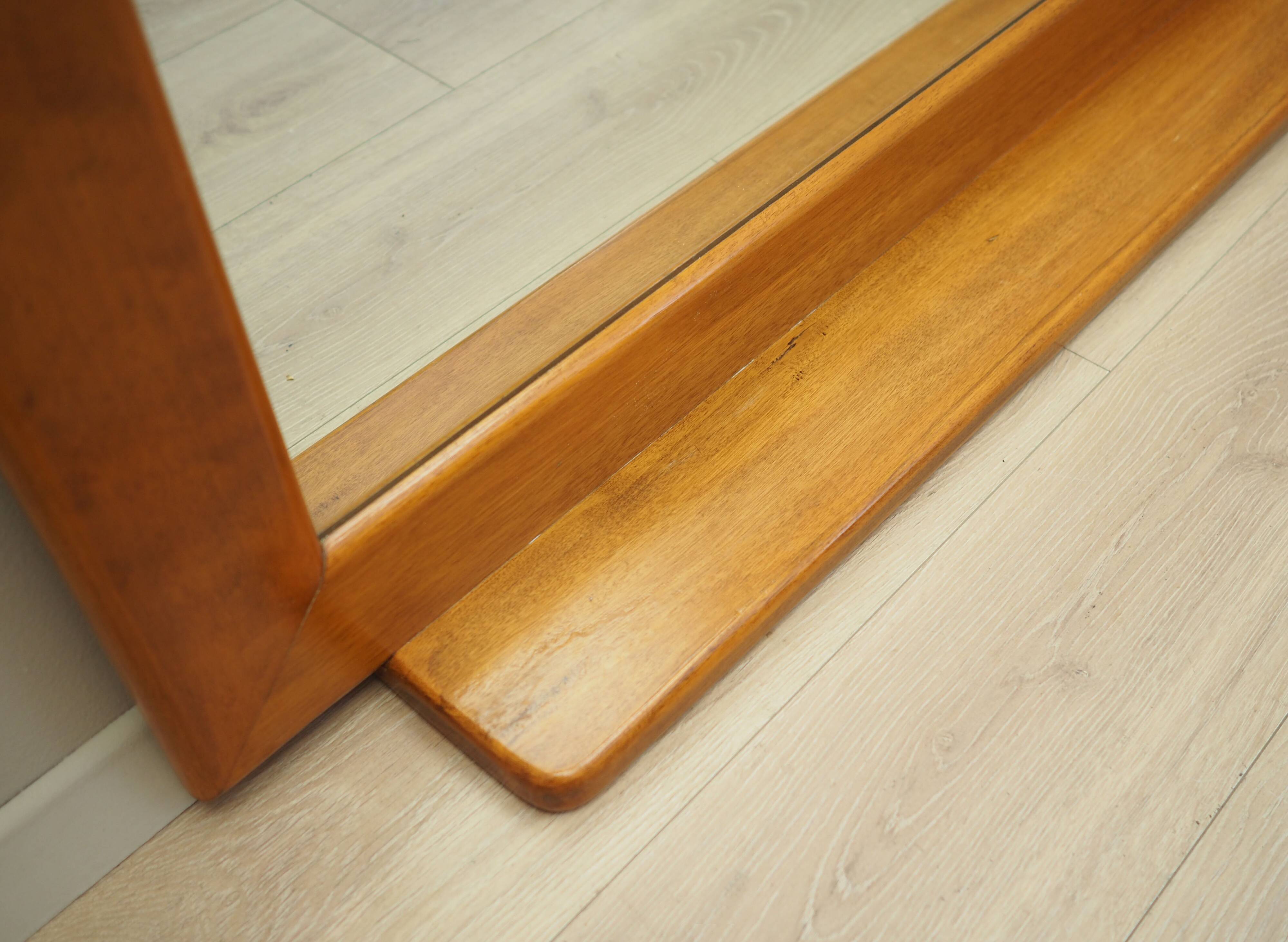 Mahogany-framed mirror, Italian design, 1970s, production: Italy