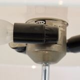 Steel and milky glass table light by Ikea, 1970s