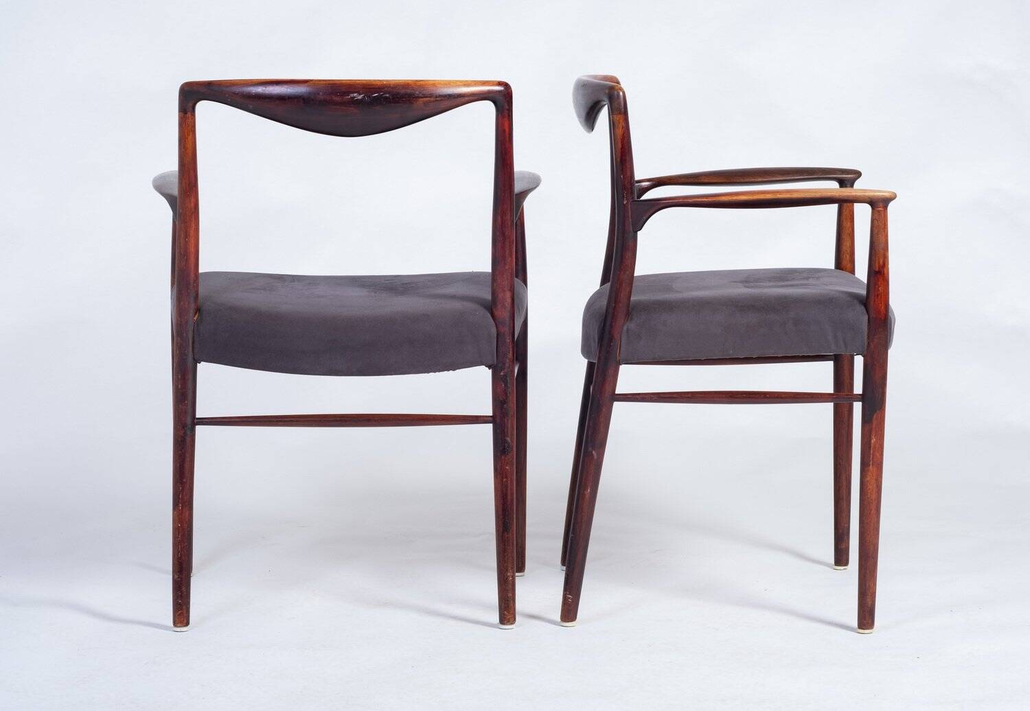 Mid-Century Scandinavian Armchairs in Rosewood by Kai Lyngfeldt-Larsen, 1960s, Set of 4