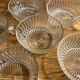 6 vintage cut-glass coffee cups in very good condition