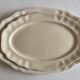 Sarreguemines ivory dish with oval godrons 44cm
