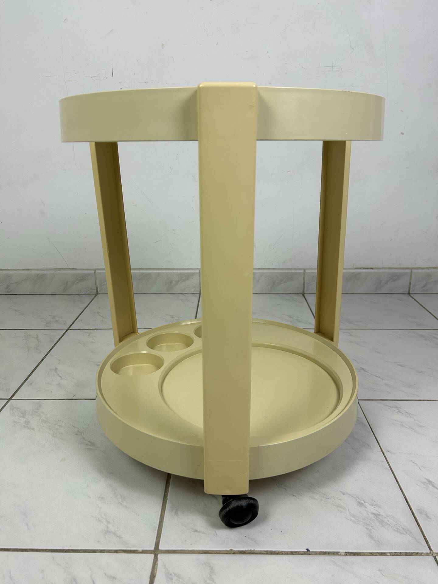 Vintage space age trolley side table