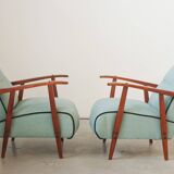 Coppia di poltrone in frassino restored from the '40s in modern style of second hand