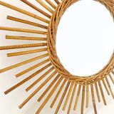Rattan sun mirror