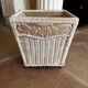 Wood and rattan cache pot
