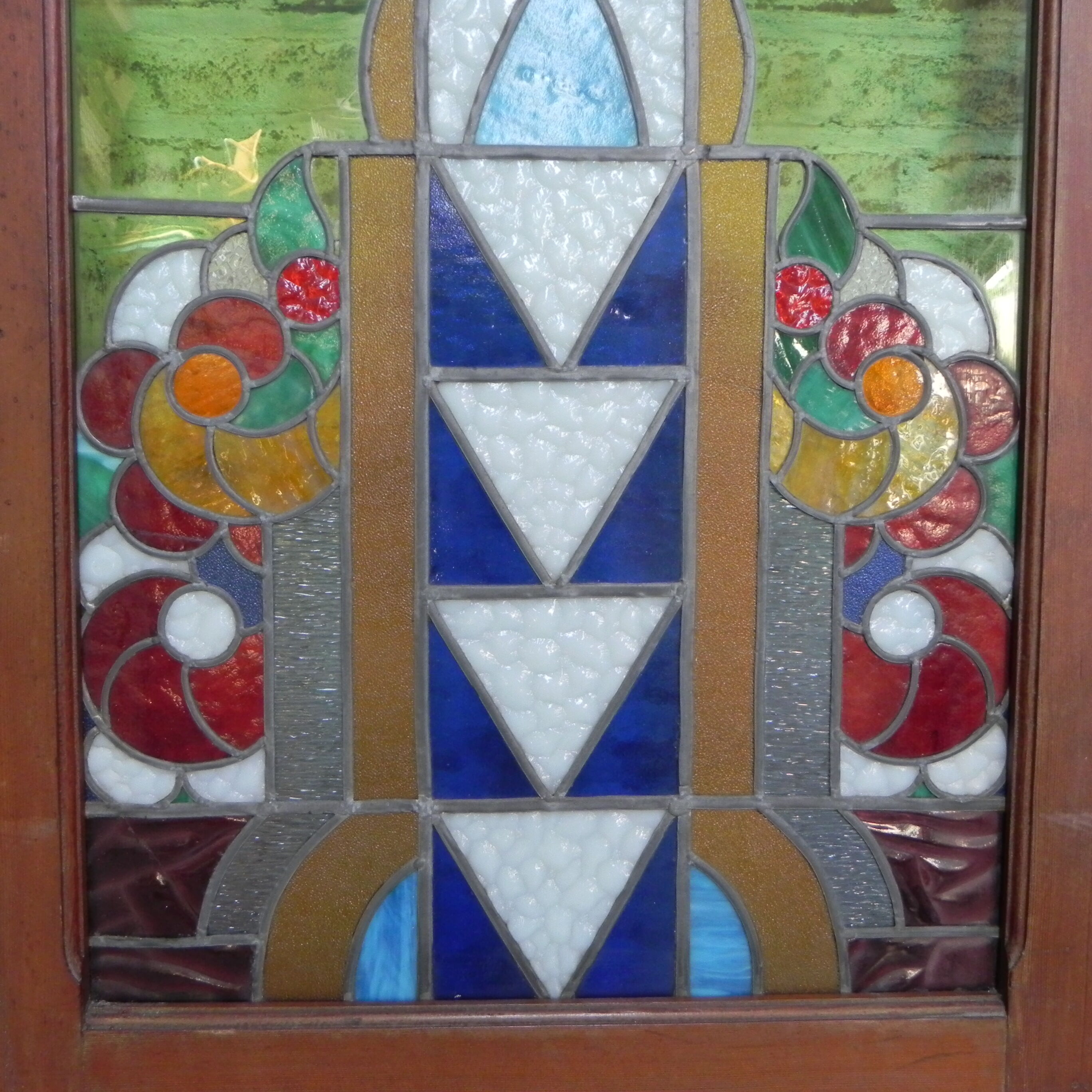 Art Deco stained glass door