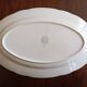Plat ovale Villeroy & Boch Mettlach céladon et or