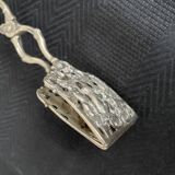 Antique scissors asparagus pliers - silver metal - putti decoration - United Kingdom