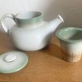 Large Vintage Teapot / Teapot with Pyrite Stoneware Infuser - Signed