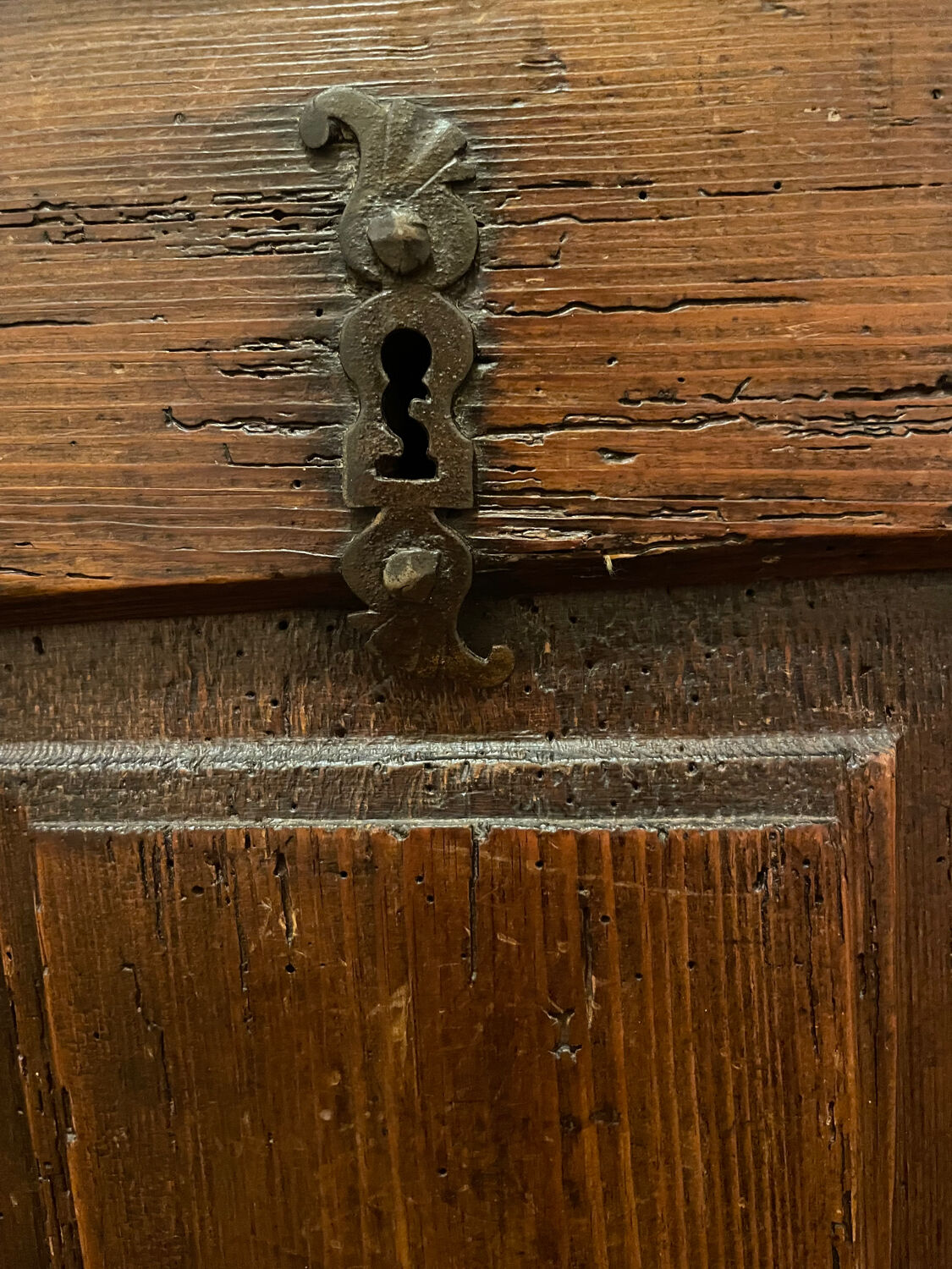 17th-century solid oak chest