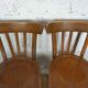 pair of vintage wooden bistro chairs