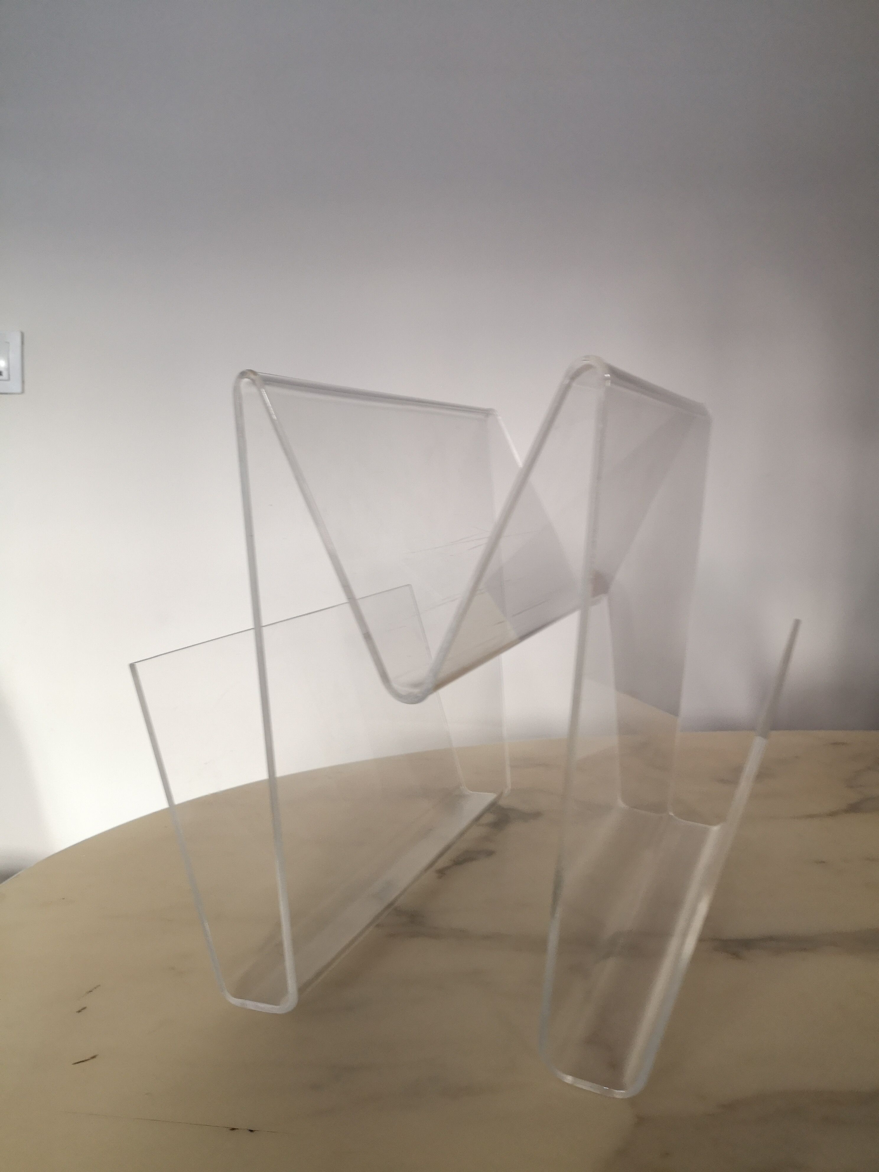 Plexiglass magazine holder 1970