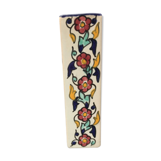 Former vase square ceramic decor vintage flowers