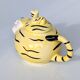 Théière cafetière anthropomorphe Tigre et bébé tigre - Hauteur 16 cm x Diamètre 14 cm