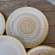 Set of 6 flat plates in stoneware Niderviller model Fauve from the 60s/70s.