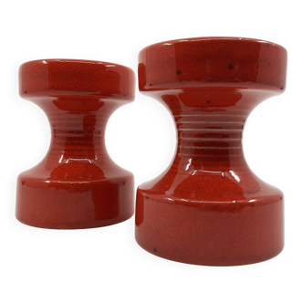 2 Steuler ceramic candle holders • Design Cari Zalloni • Circa 60-70