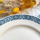 6 Assiettes plates Terre de fer Longchamp modèle René Made in France