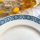 6 Longchamp Terre de fer dinner plates, René model, Made in France