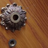 Old round ceiling lamp glass and brass