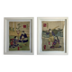 The Fisherman & Tea Ceremony. Duo of Japanese prints on rice paper.