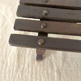 Wooden stool plant holder