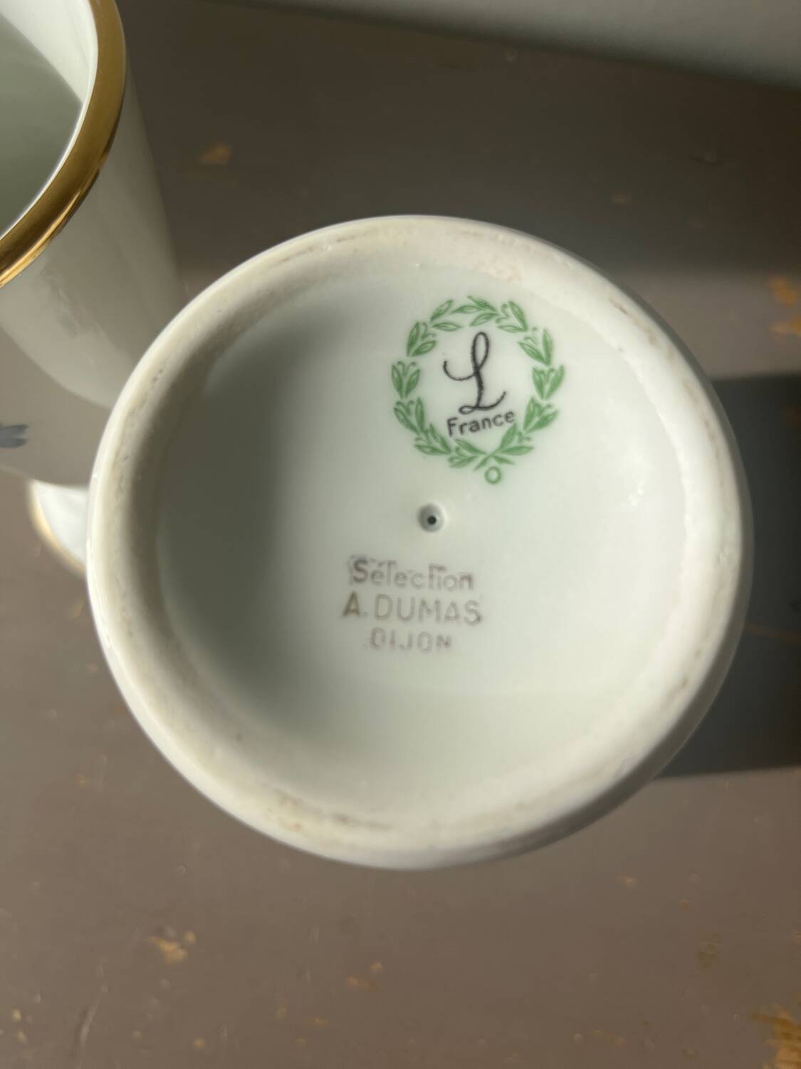 Duo de mazagrans Limoges Dumas
