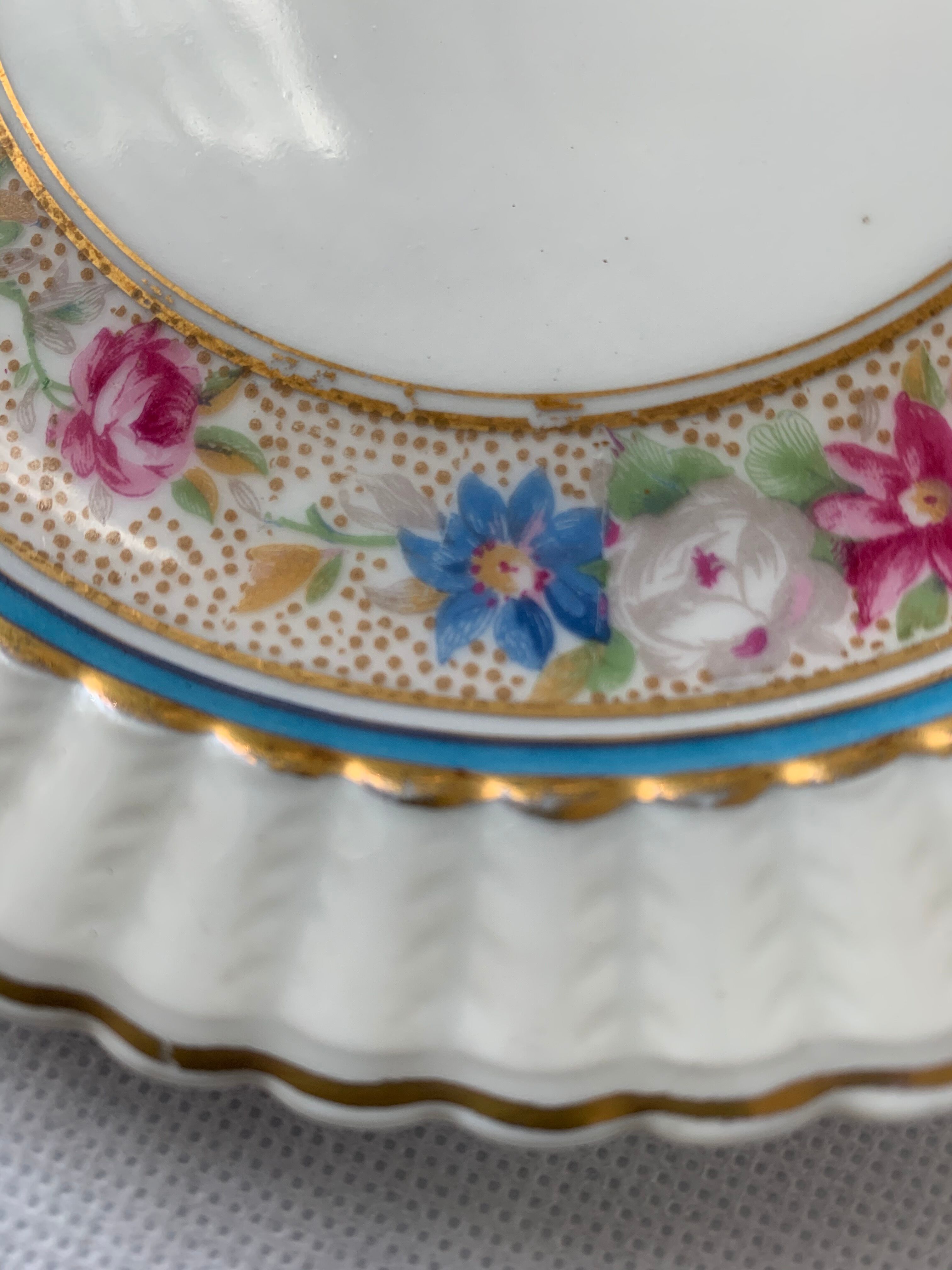 Dessert service 10 plates and a Bernardaud Limoges porcelain cake dish