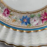 Dessert service 10 plates and a Bernardaud Limoges porcelain cake dish