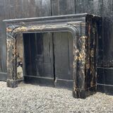 Louis XIV fireplace in Portor marble, circa 1880