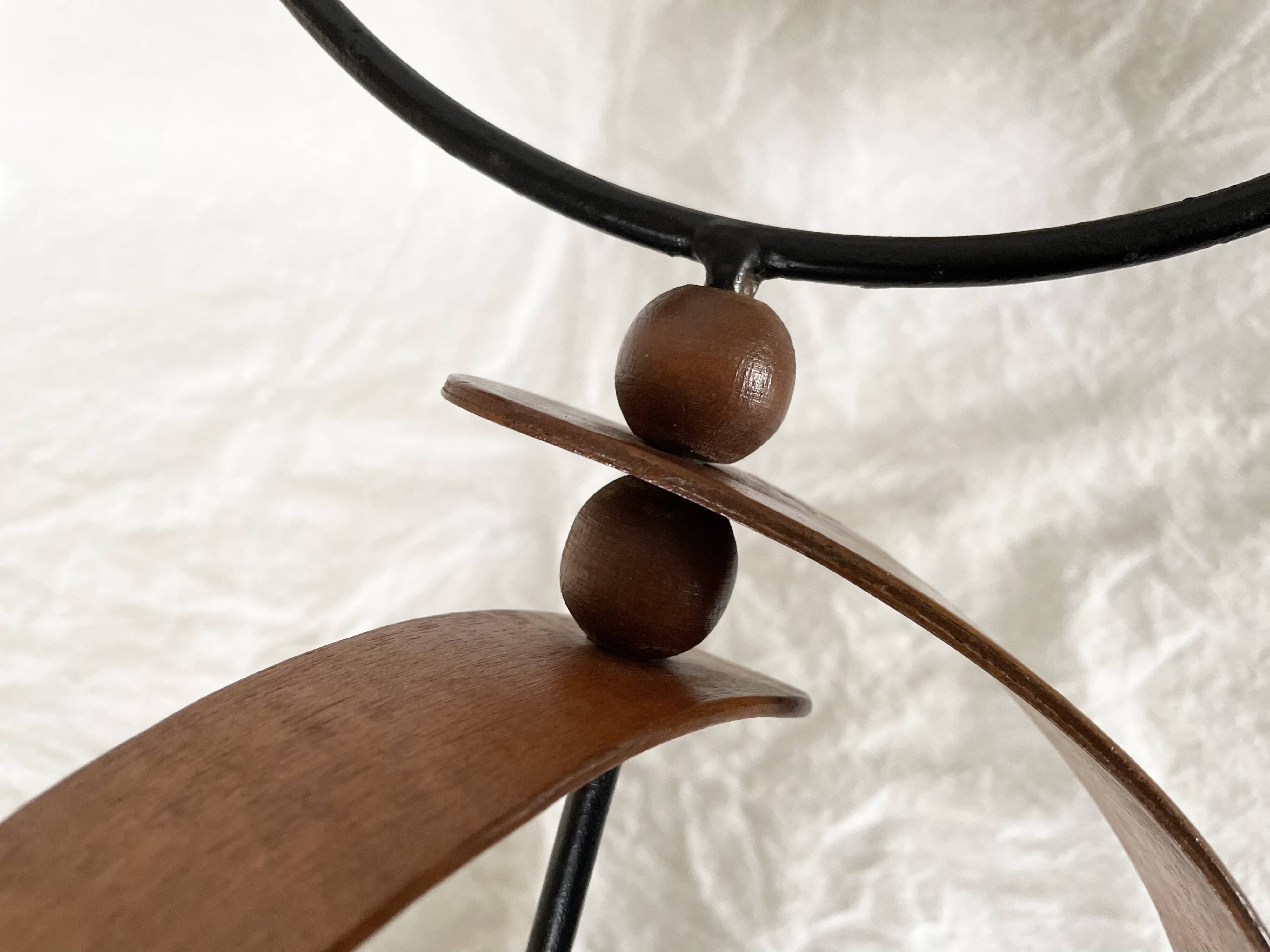 Danish teak candle holder
