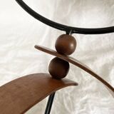 Danish teak candle holder