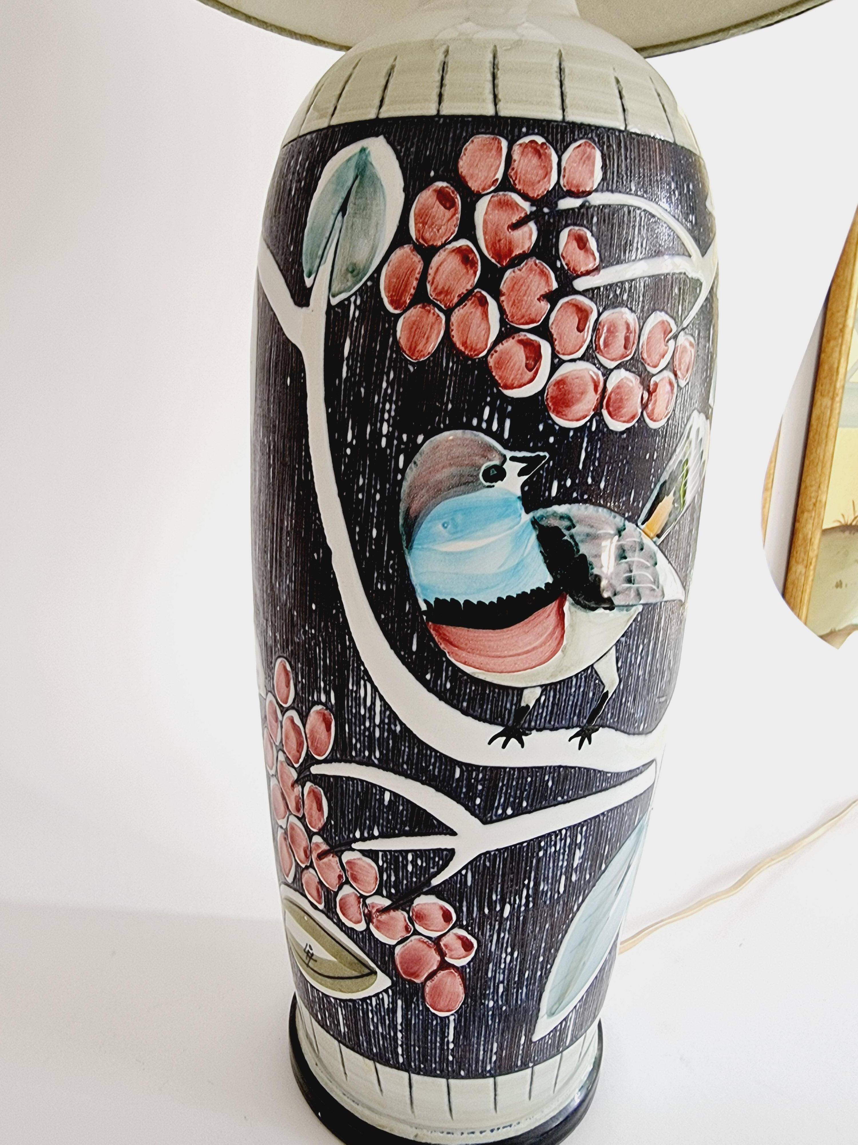 NILA table lamp in ceramic, handmade in Sweden, mid-1900s.
