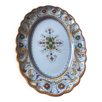 Large oval ceramic platter from Deruta