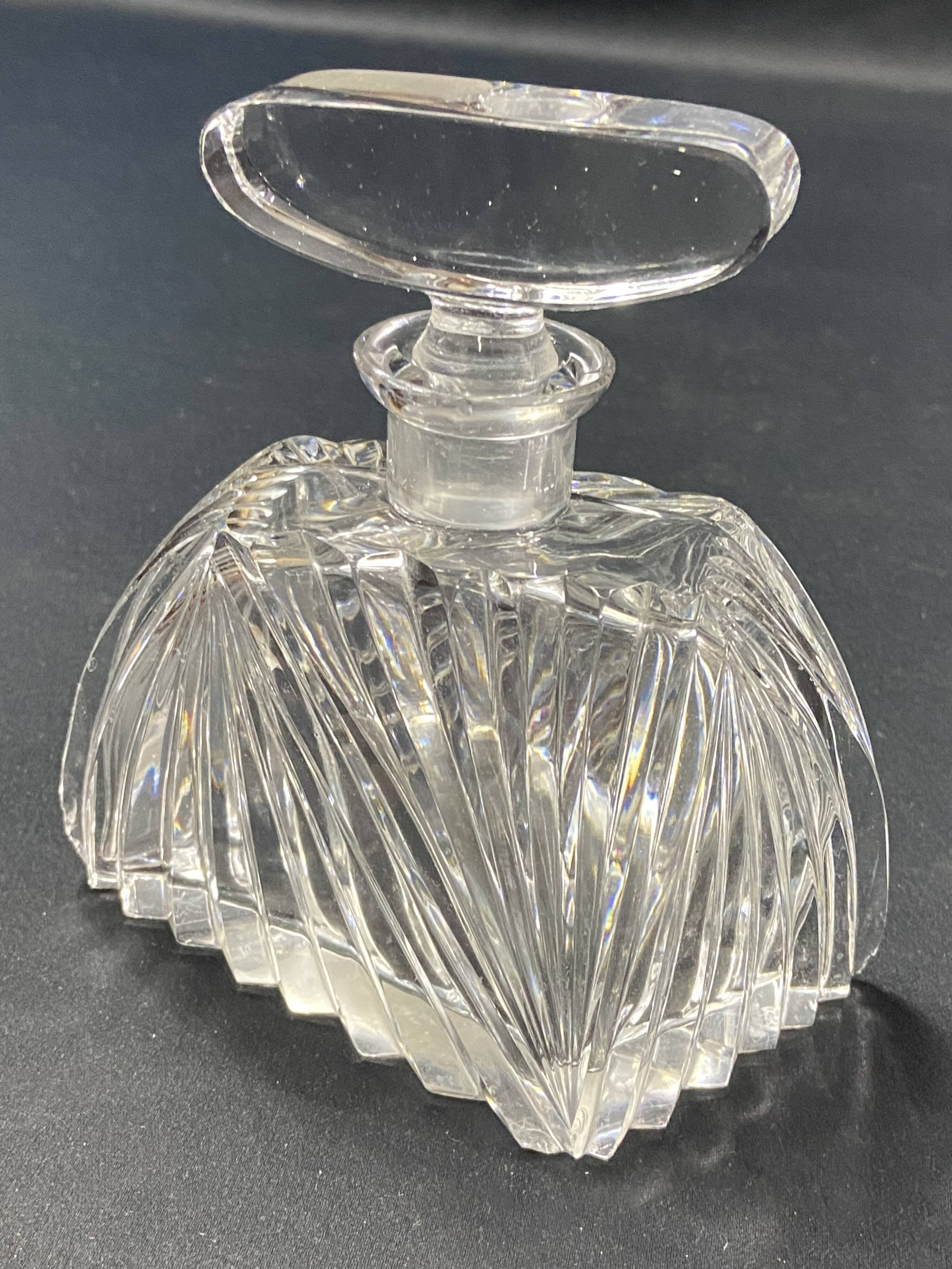 Bohemian cut crystal perfume bottle