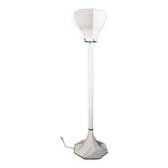 Lampada da terra in metallo smaltato di Pouenat, Francia Anni '70