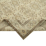 Handwoven wool anatolian beige rug 187 cm x 310 cm