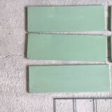 Double metal string shelf - 6 shelves, 3 uprights - vintage 1960