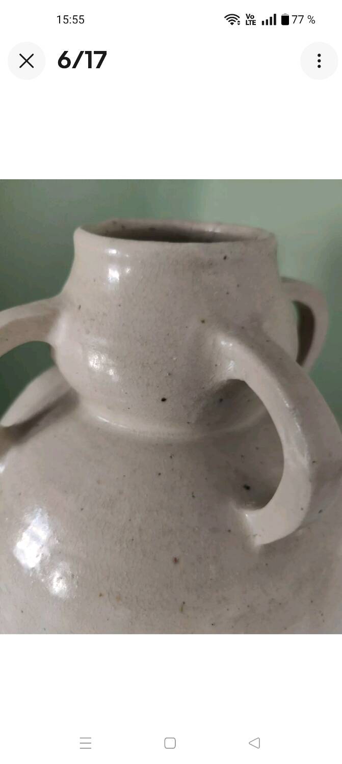 Betzy augeron (1882-1976) large ceramic vase / glazed stoneware 1930 lol-
