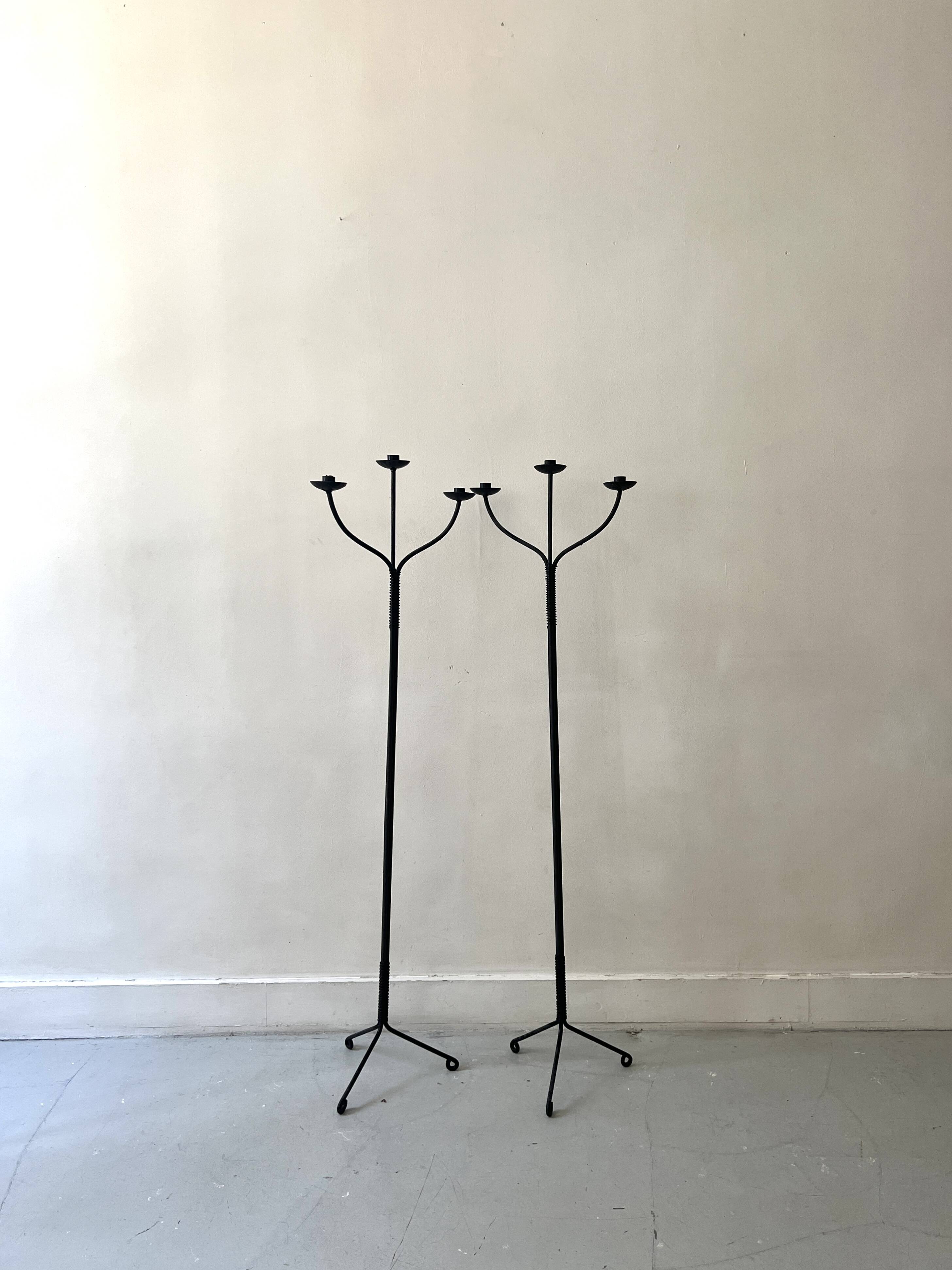 large wrought iron candlestick