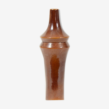 Vase en céramique brun des années 1970