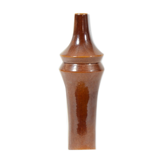 Vase en céramique brun des années 1970
