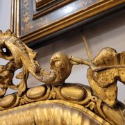 Espejo de pared Segundo Imperio, Madera tallada y dorada, Napoleon III, circa 1880 – France