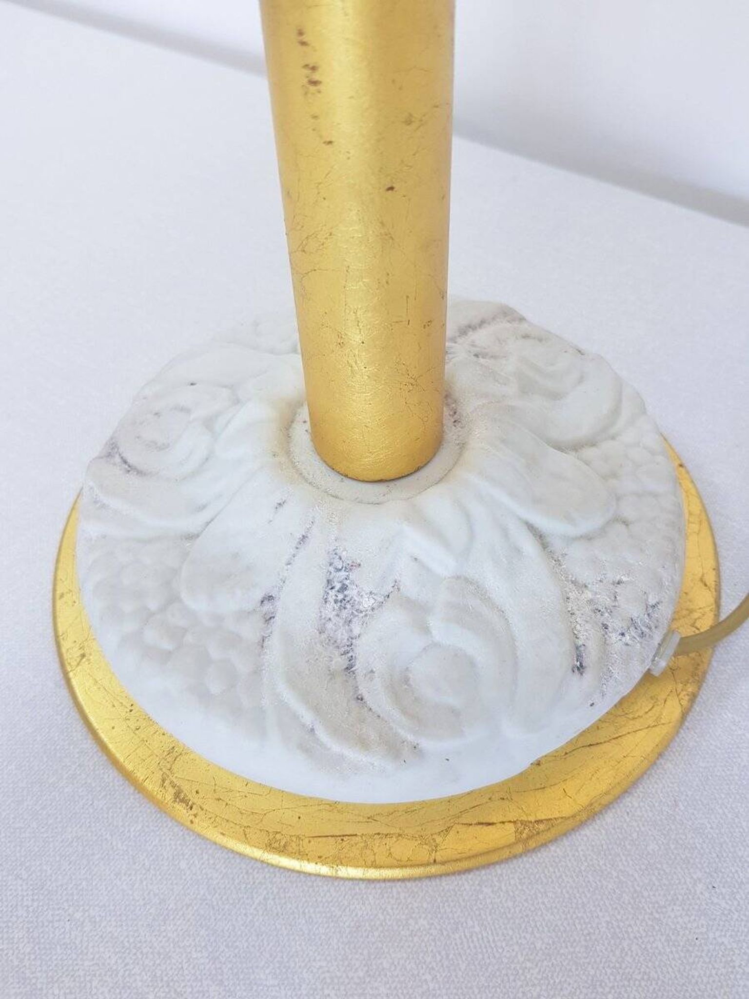 Lampe de table dorée Régence par Giulia Mangani, années 1970