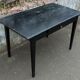 Black lacquered pine desk table