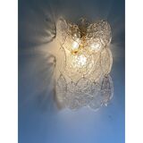 Contemporary murano glass "nuvoletta" disc 3 level wall light sconce