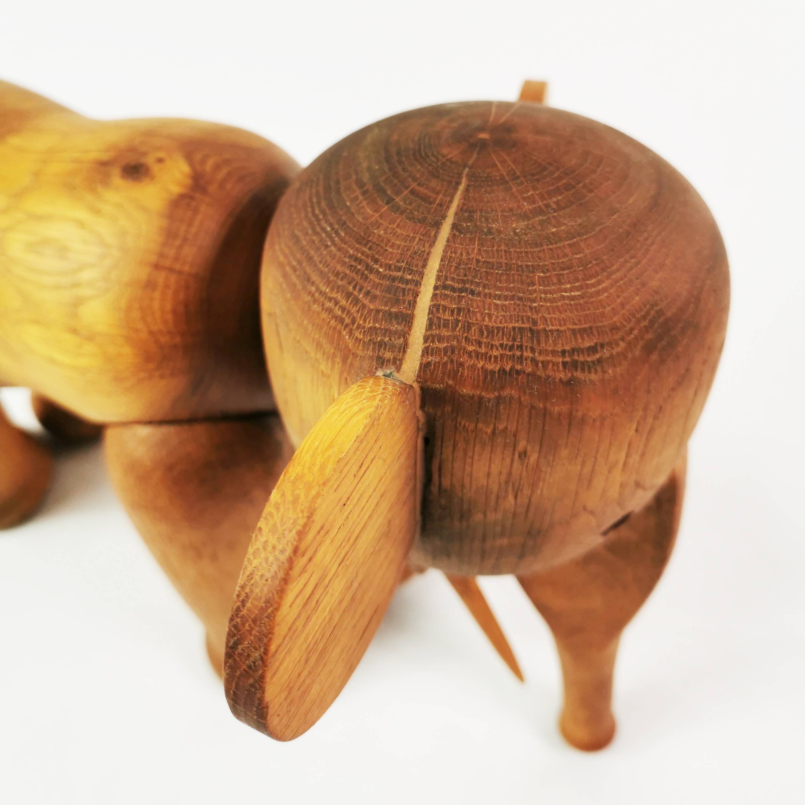 Wooden elephant, designed by Kay Bojesen, Denmark 1970s.