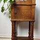 Side table, old antique bedside table