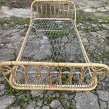 Lit corbeille en rotin